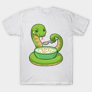 Snake at Eating with Muesli T-Shirt